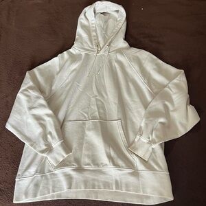 Unisex Medium H&M White Minimalist Athletic Loungewear Relaxed Oversized Hoodie